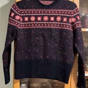 Brooks Dark Blue Crewneck Cashmere Sweater- High Quality! Perfect Condition!